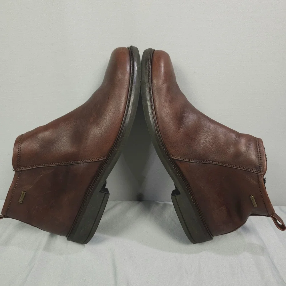 Ecco Holton Chelsea Boots Men 43 US 9 - 9.5 Brown Leather Mid Side Zip GTX